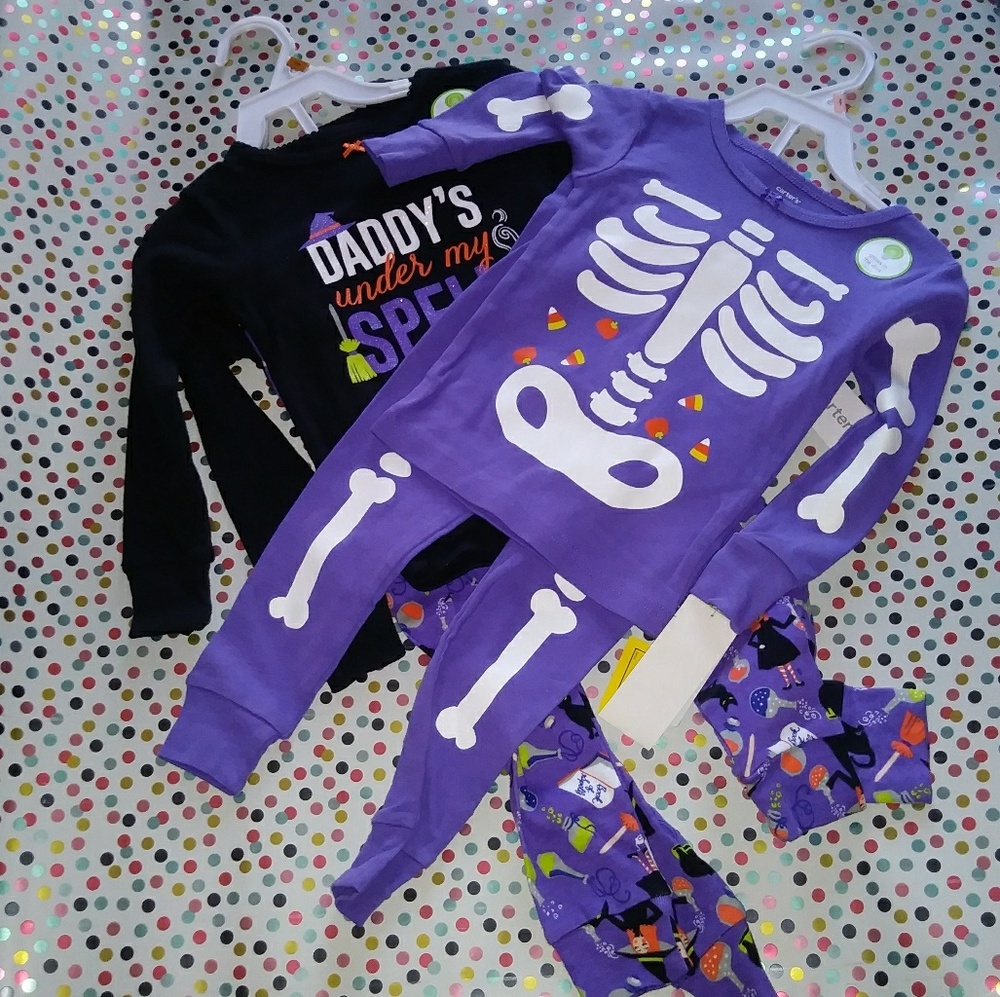 Halloween PJs Toddlers Skeleton Bundle